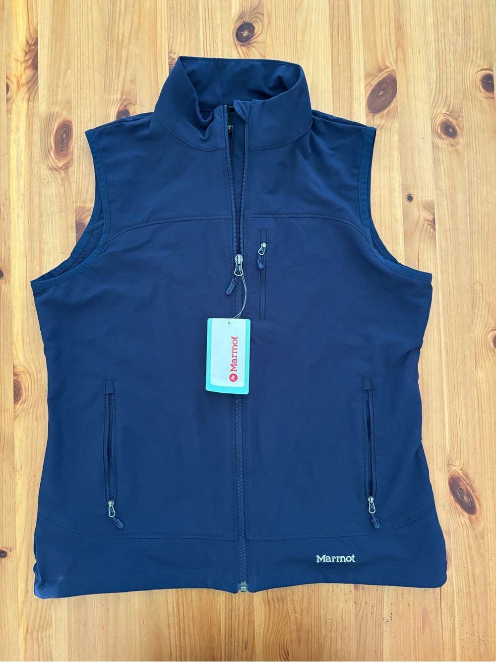 Marmot Women’s Arctic Navy Tempo Softshell Vest Size L NWT